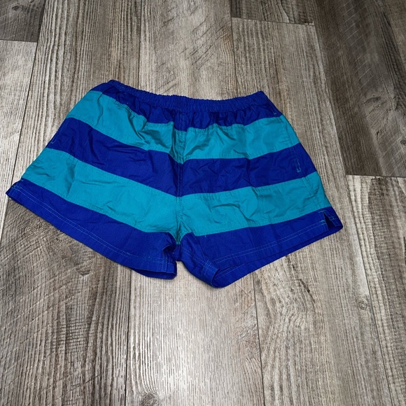 Vintage Athletic Works swim trunks suit blue green mesh lined shorts Large - Picture 5 of 6
